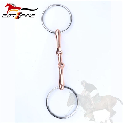 ปากทองแดงวงรีลิงค์แหวนหลวม Snaffle Bit